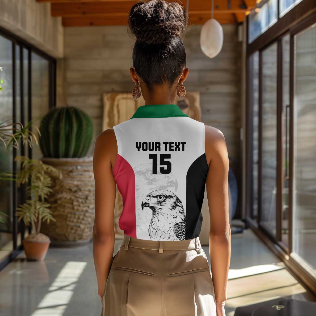 Custom Sudan Football Women Sleeveless Polo Shirt Yalla Sudan