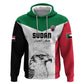 Custom Sudan Football Zip Hoodie Yalla Sudan