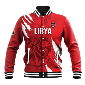 Custom Libya Football Baseball Jacket Yalla Libya