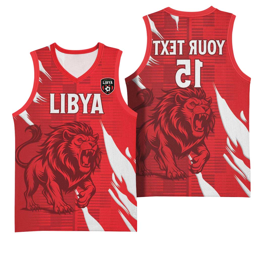 Custom Libya Football Basketball Jersey Yalla Libya - African Pride