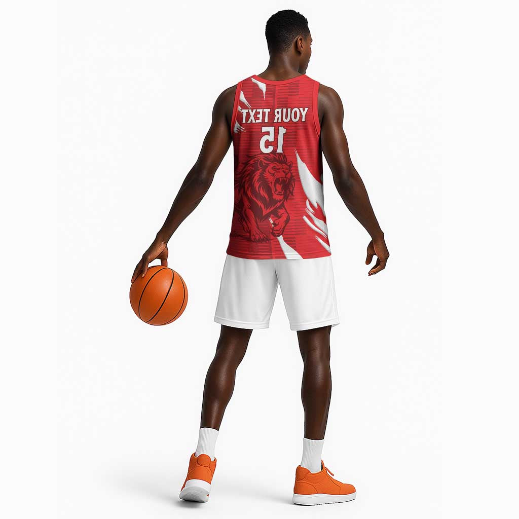 Custom Libya Football Basketball Jersey Yalla Libya - African Pride