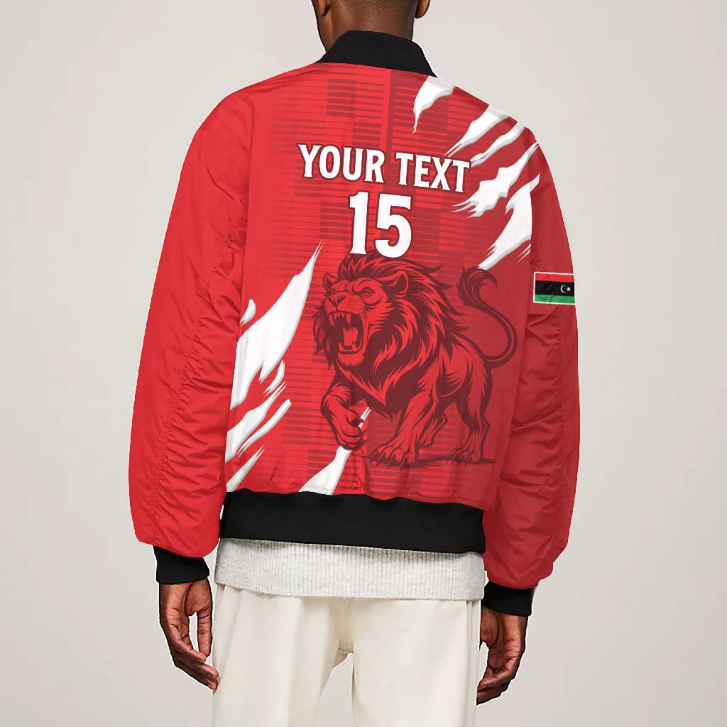 Custom Libya Football Bomber Jacket Yalla Libya