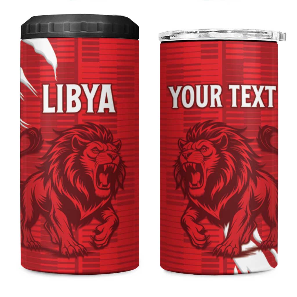 Custom Libya Football 4 in 1 Can Cooler Tumbler Yalla Libya