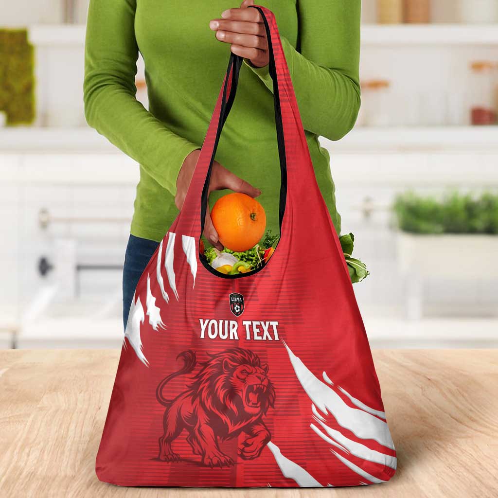 Custom Libya Football Grocery Bag Yalla Libya