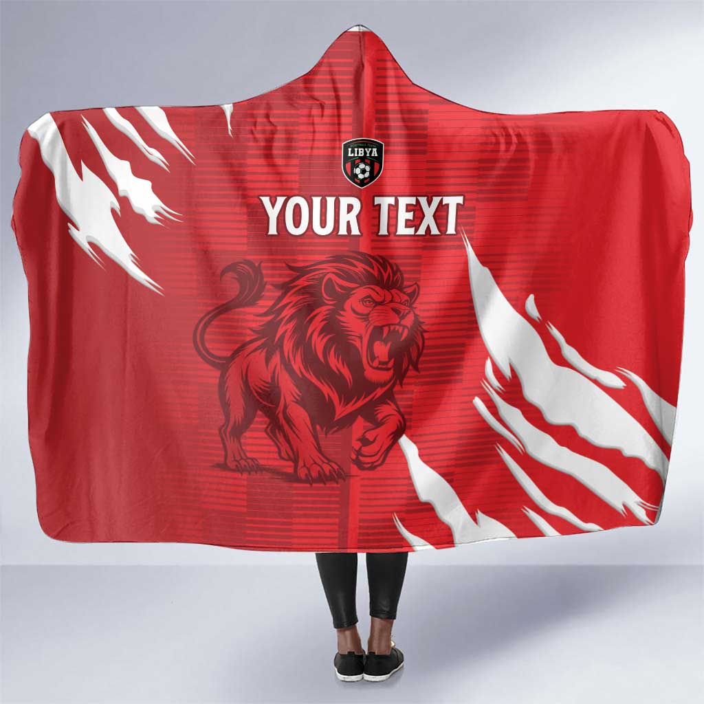 Custom Libya Football Hooded Blanket Yalla Libya