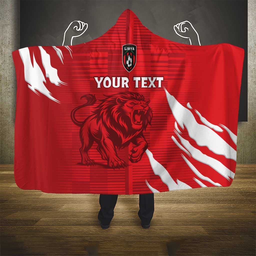 Custom Libya Football Hooded Blanket Yalla Libya