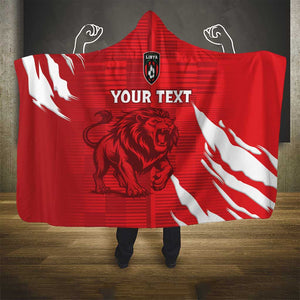 Custom Libya Football Hooded Blanket Yalla Libya