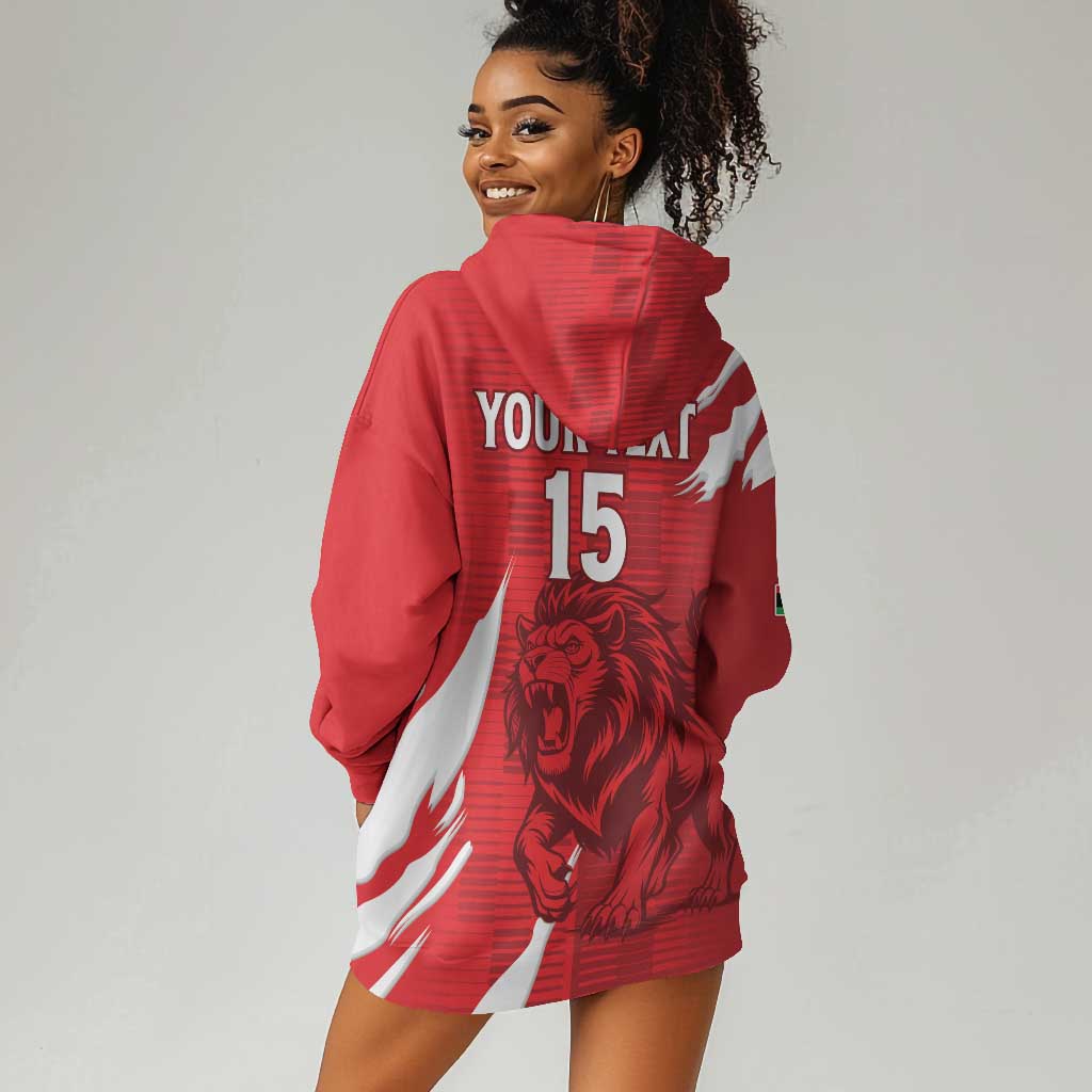 Custom Libya Football Hoodie Dress Yalla Libya