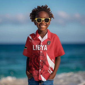 Custom Libya Football Kid Hawaiian Shirt Yalla Libya