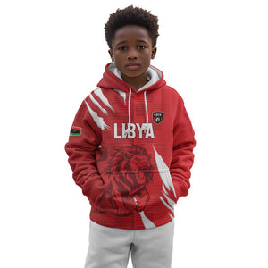 Custom Libya Football Kid Hoodie Yalla Libya