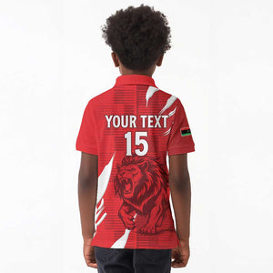 Custom Libya Football Kid Polo Shirt Yalla Libya