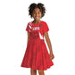 Custom Libya Football Kid Short Sleeve Dress Yalla Libya