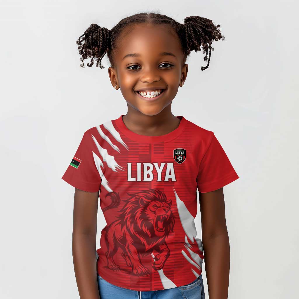 Custom Libya Football Kid T shirt Yalla Libya