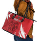 Custom Libya Football Leather Tote Bag Yalla Libya