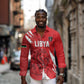 Custom Libya Football Long Sleeve Button Shirt Yalla Libya