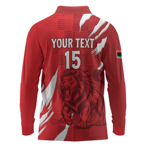 Custom Libya Football Long Sleeve Polo Shirt Yalla Libya