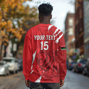 Custom Libya Football Long Sleeve Shirt Yalla Libya