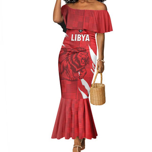 Custom Libya Football Mermaid Dress Yalla Libya