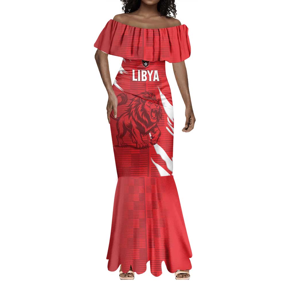 Custom Libya Football Mermaid Dress Yalla Libya