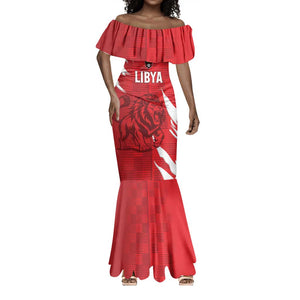 Custom Libya Football Mermaid Dress Yalla Libya
