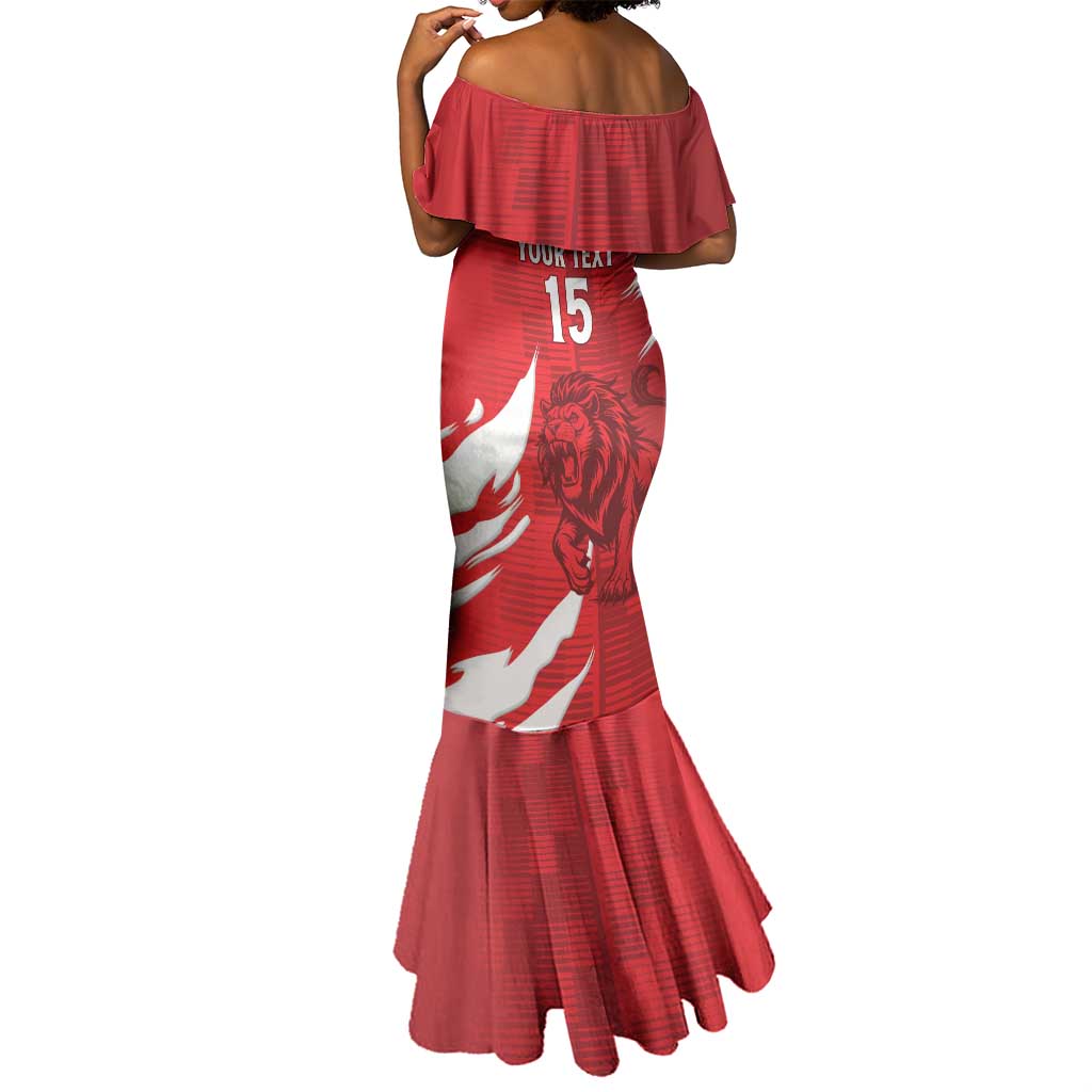 Custom Libya Football Mermaid Dress Yalla Libya