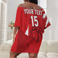 Custom Libya Football Off Shoulder Short Dress Yalla Libya