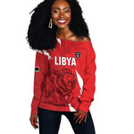 Custom Libya Football Off Shoulder Sweater Yalla Libya