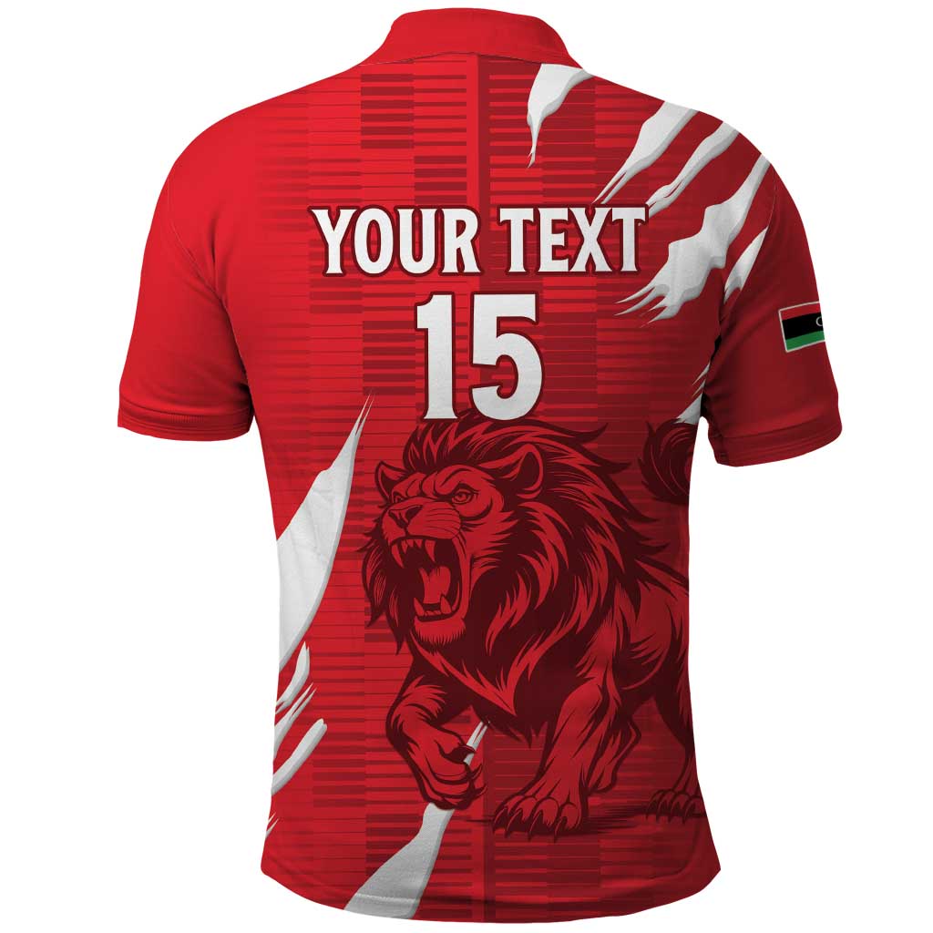 Custom Libya Football Polo Shirt Yalla Libya