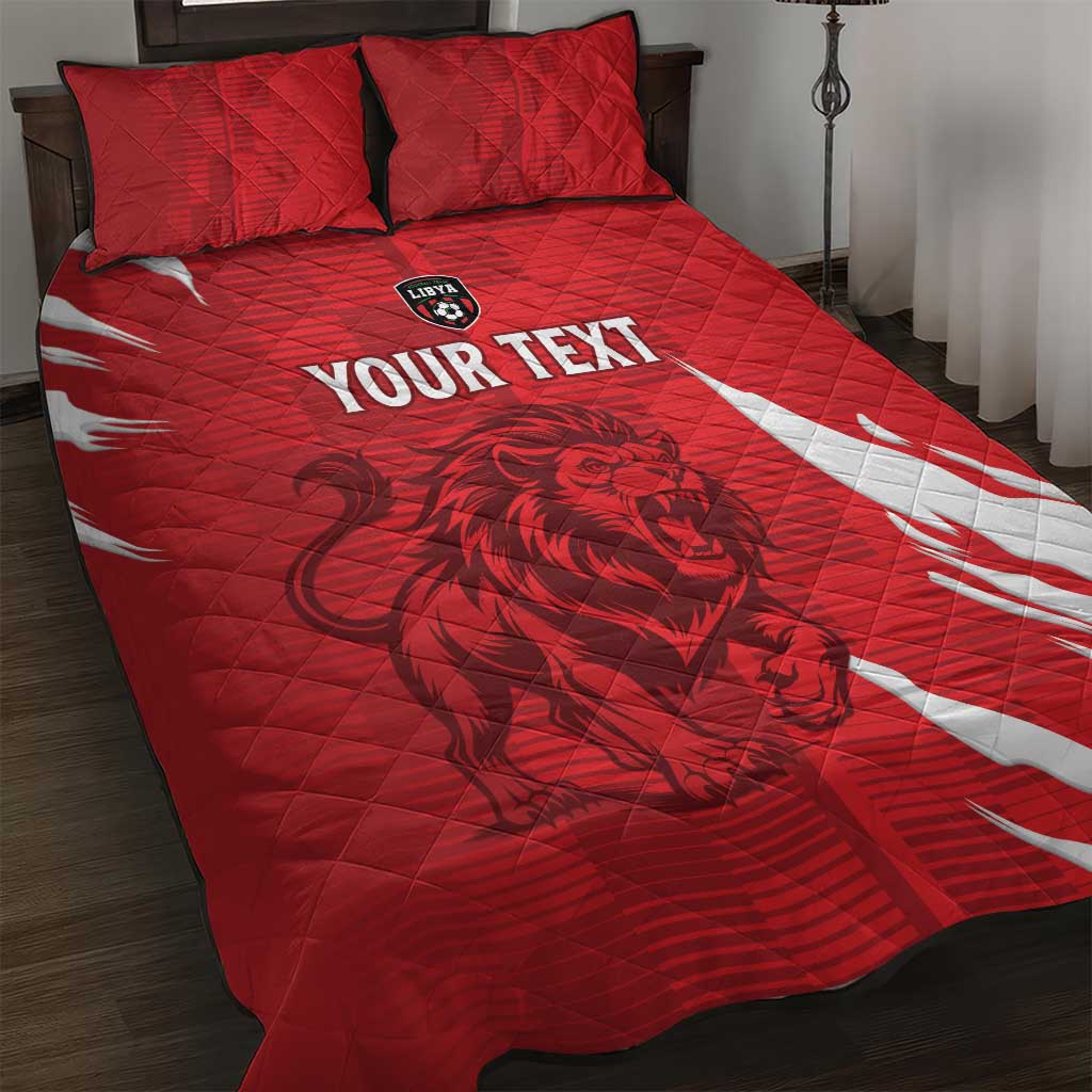 Custom Libya Football Quilt Bed Set Yalla Libya