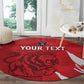 Custom Libya Football Round Carpet Yalla Libya