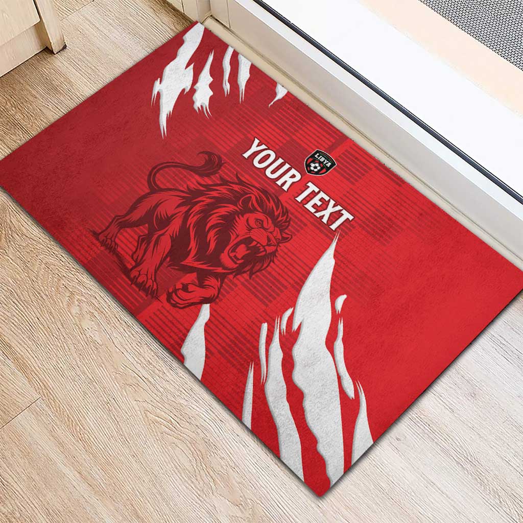 Custom Libya Football Rubber Doormat Yalla Libya
