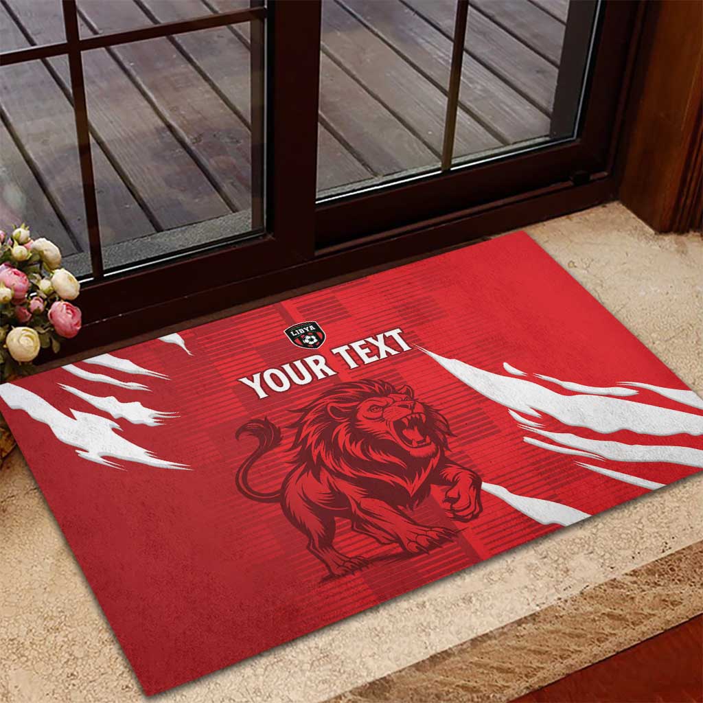 Custom Libya Football Rubber Doormat Yalla Libya