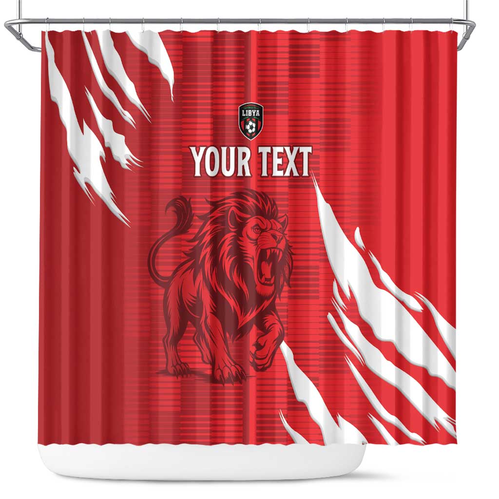 Custom Libya Football Shower Curtain Yalla Libya