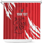 Custom Libya Football Shower Curtain Yalla Libya