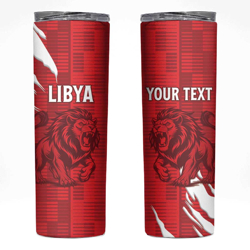 Custom Libya Football Skinny Tumbler Yalla Libya