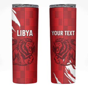 Custom Libya Football Skinny Tumbler Yalla Libya