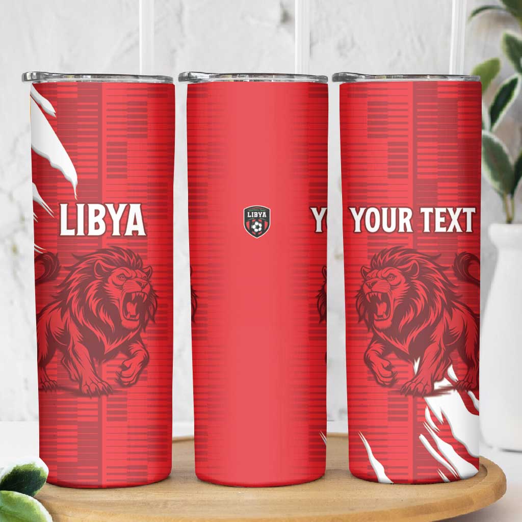 Custom Libya Football Skinny Tumbler Yalla Libya