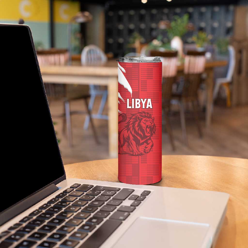Custom Libya Football Skinny Tumbler Yalla Libya