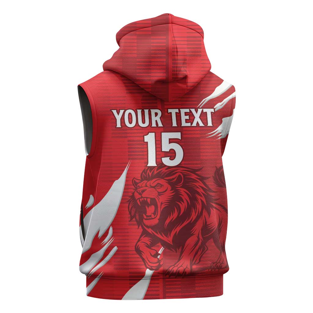 Custom Libya Football Sleeveless Hoodie Yalla Libya - African Pride