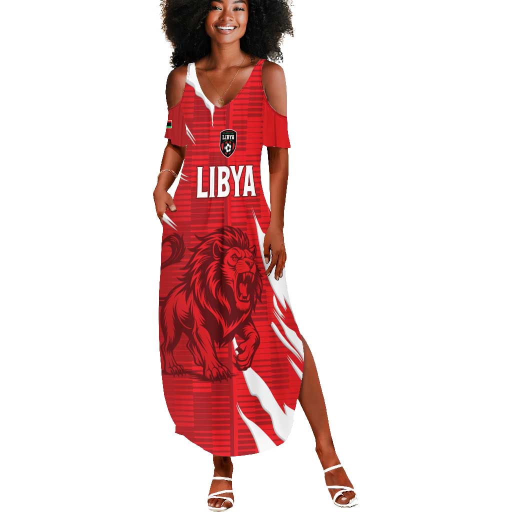 Custom Libya Football Summer Maxi Dress Yalla Libya