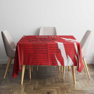 Custom Libya Football Tablecloth Yalla Libya
