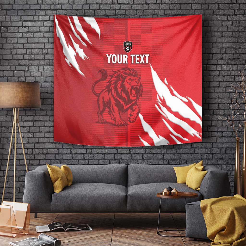 Custom Libya Football Tapestry Yalla Libya