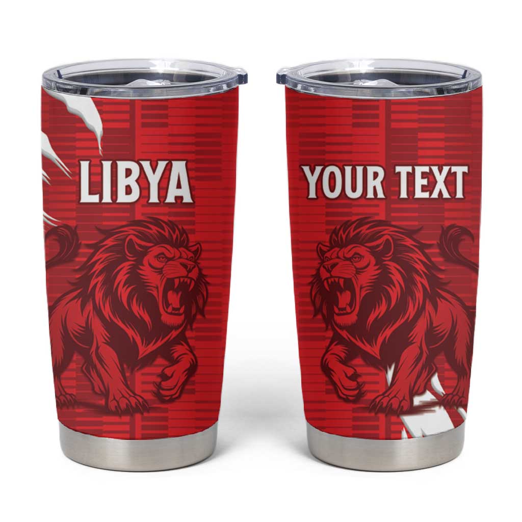 Custom Libya Football Tumbler Cup Yalla Libya