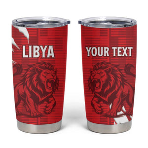 Custom Libya Football Tumbler Cup Yalla Libya