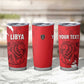 Custom Libya Football Tumbler Cup Yalla Libya