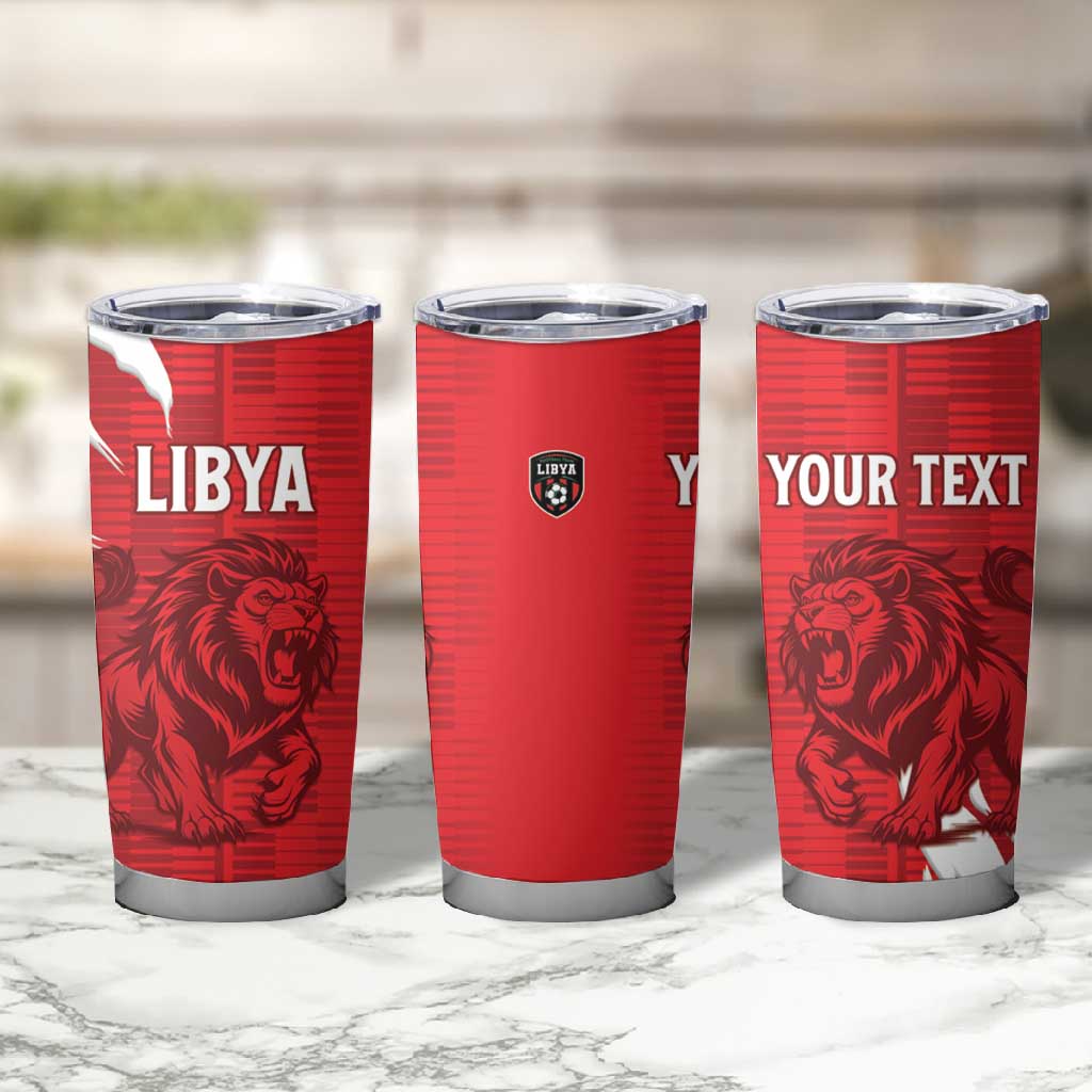 Custom Libya Football Tumbler Cup Yalla Libya
