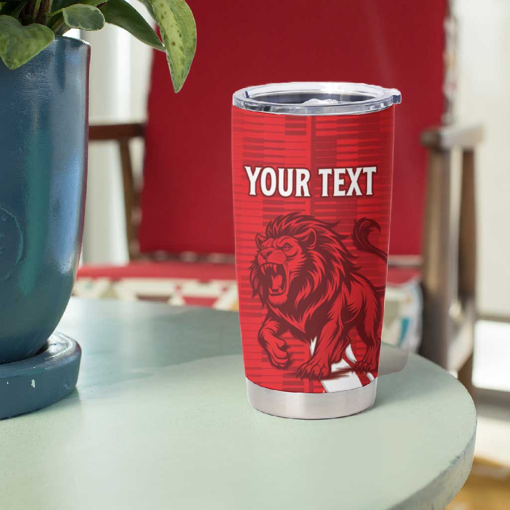 Custom Libya Football Tumbler Cup Yalla Libya