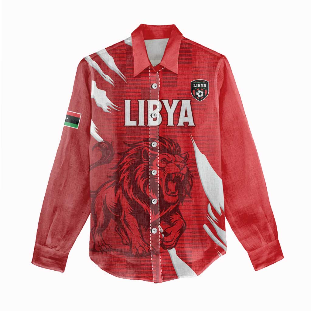 Custom Libya Football Women Casual Shirt Yalla Libya