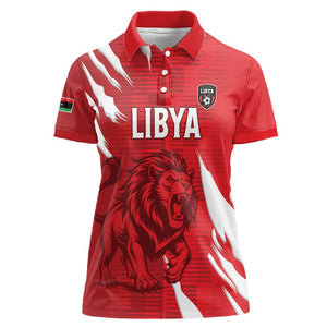 Custom Libya Football Women Polo Shirt Yalla Libya
