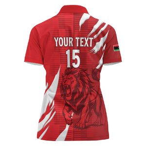 Custom Libya Football Women Polo Shirt Yalla Libya